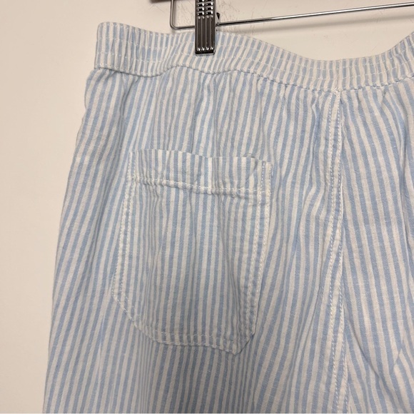 by Anthropologie Seashore Blue Stripe Linen Casual Lightweight Coastal Pants - Picture 13 of 15